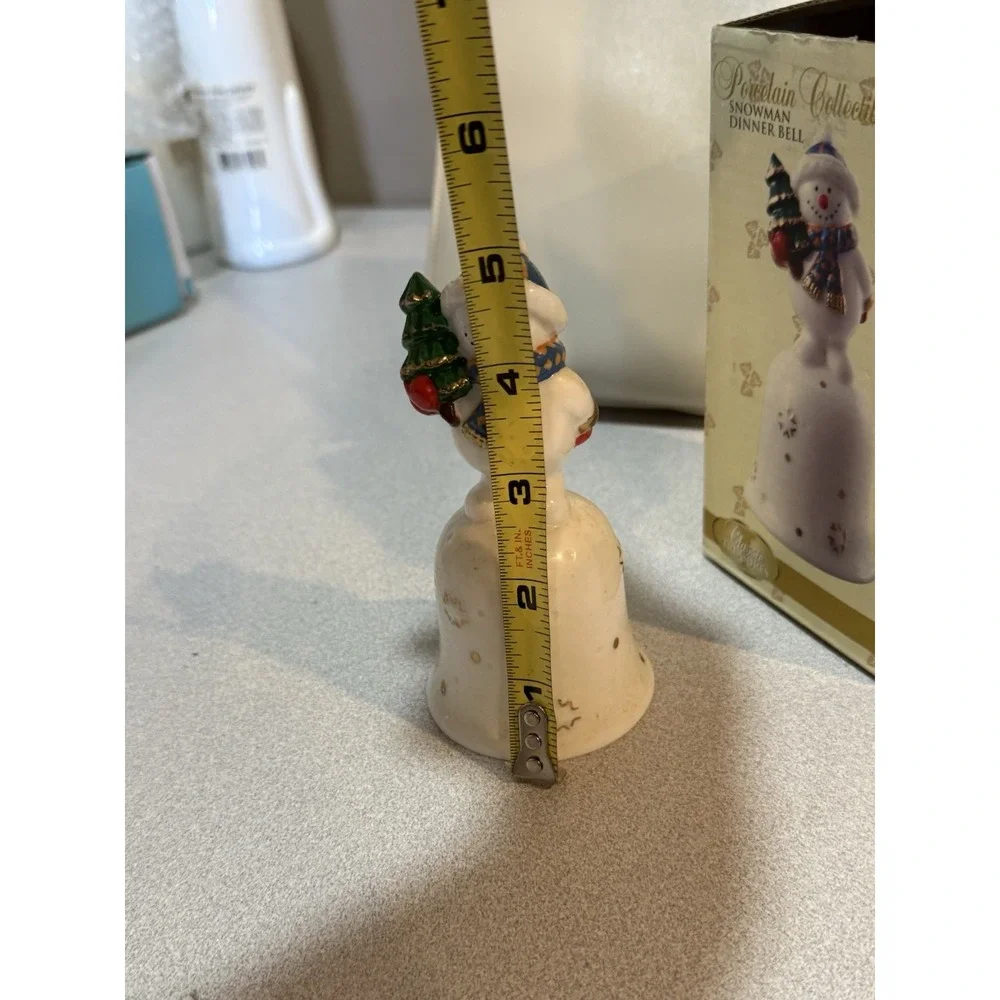 Classic Treasure Porcelain Collectible‎ Snowman Dinner Bell NIB